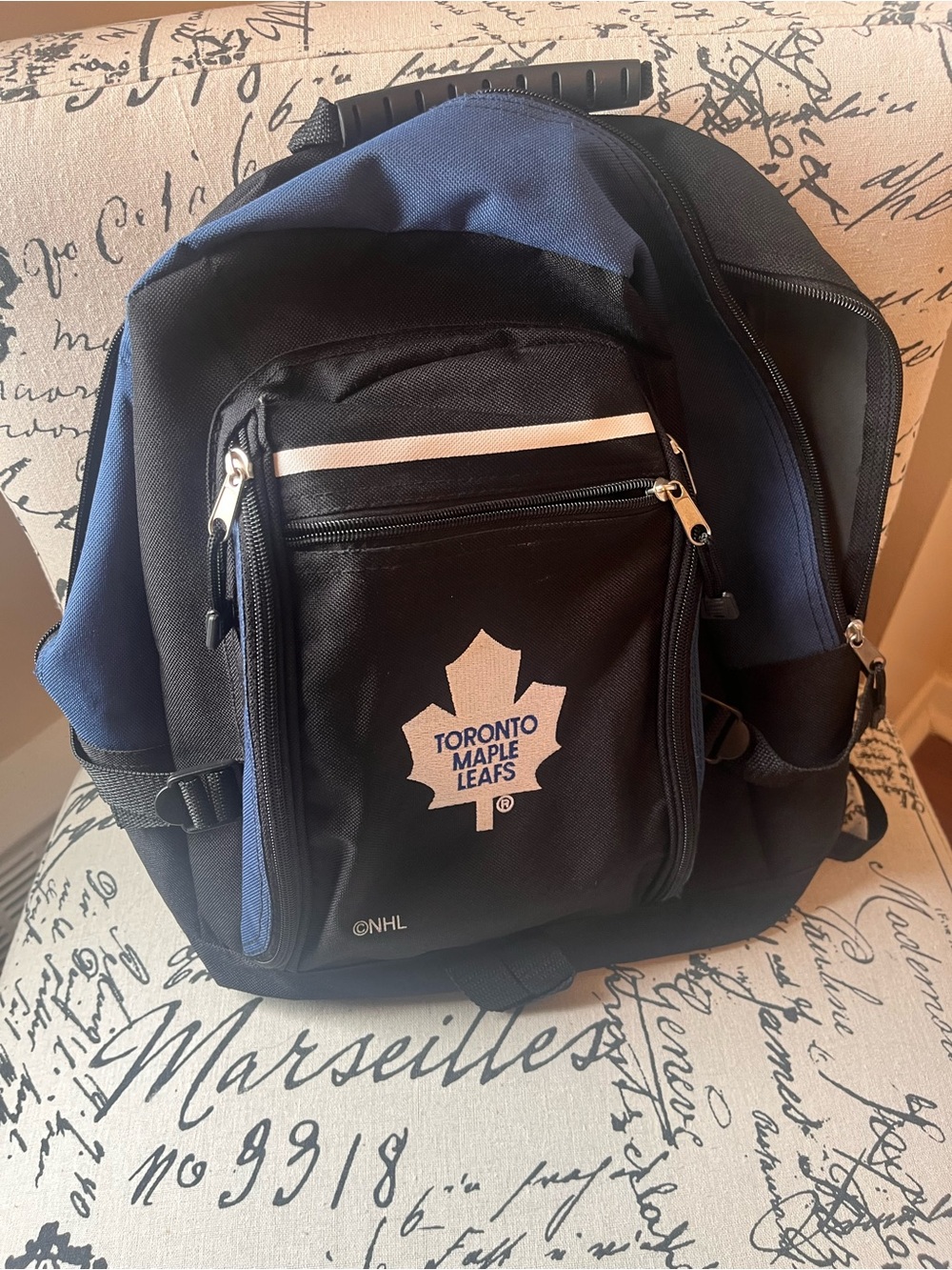 Toronto Maple Leafs Black & Navy Backpack